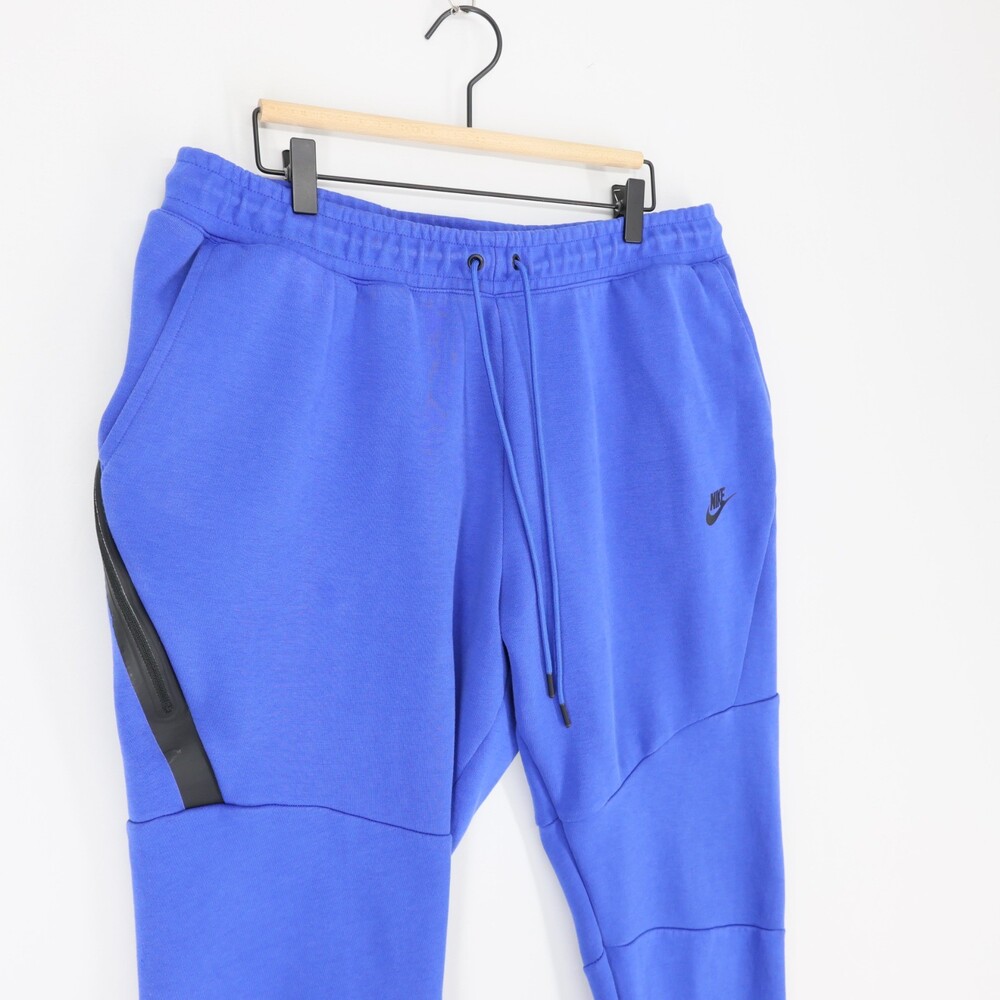 Nike Tech Fleece Joggers Mens 2XL Blue Sweatpants Tapered Activewear Gym - Picture 3 of 12